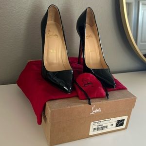 Christian Loubiton only worn once. Pigalle 120 Patent Black